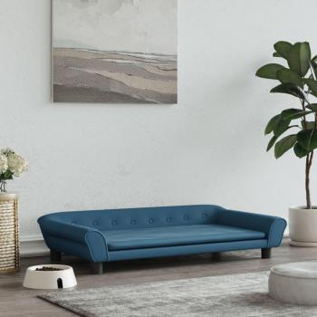Cama para perros de terciopelo azul 100x50x21 cm vidaXL