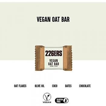 226ERS Vegan Oat Bar - Barrita energética vegana de avena sin gluten, apta para celíacos, sabor chocolate-coco, 50 g (1 unidad)