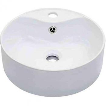 vidaXL Lavabo con Rebosadero Baño Servicio Fregadero Piezas de Fontanería Bricolaje Instalación Decoración Aseo Grifería 36x13 cm Cerámica Blanco