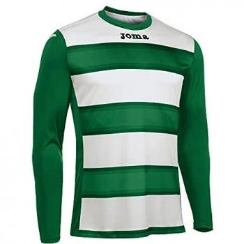 Joma Europa III Camiseta de Juego Manga Larga, Hombre, Verde/Blanco, 2XL-3XL