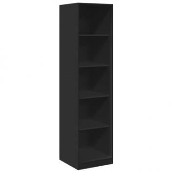 Armario de madera contrachapada negro 50x50x200 cm