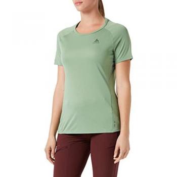 Camiseta Odlo Essential Chill-te de Manga Corta para Mujer, Color Verde Khaki