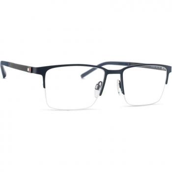 Tommy Hilfiger TH 1917 FLL Square Metal Eyeglasses Blue with Prescription Lenses 54mm/18mm/145mm Unisex