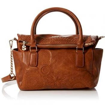 Desigual - Bols_dark Amber Loverty, Bolso Mujer, Marrón