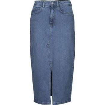 Noisy May NMKATH NW Slit Midi Skirt in Blue