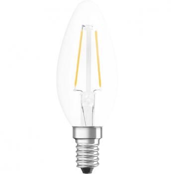 Lámpara LED E14 2,5W 250 lm 2700 K Filamento Cristal Transparente
