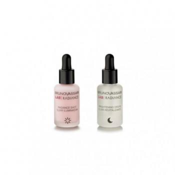 Set de Belleza Instantánea Lab Radiance - Bruno Vassari: incluye suero anti-envejecimiento nocturno (30 ml) y suero iluminador diurno (30 ml) para el rostro