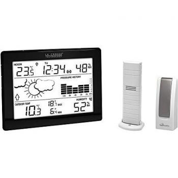 La crosse technology ma10006bla estacion meteorologica con puente para smartphonetablet negro