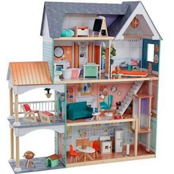 KidKraft Dahlia Mansion Dollhouse with EZ Kraft Assembly