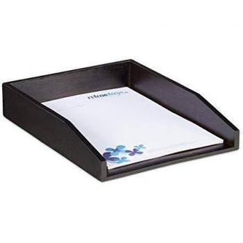 Bandeja de Documentos Apilable de Bambú Marrón para Oficina, Formato A4, 6x25x33 cm
