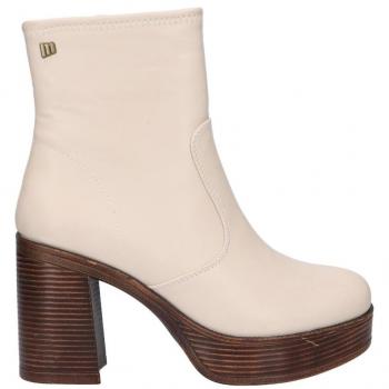 Botín Tacón Mujer MTNG 50531 Beige Elegante y Versátil