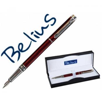 Pluma Belius Nuremberg Rojo Tinta Azul en Estuche