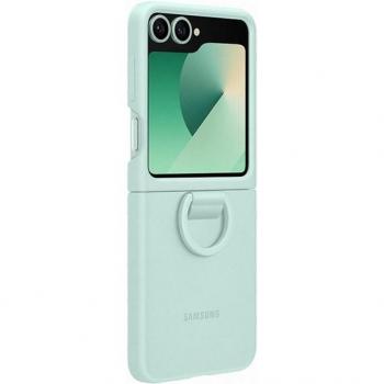 Funda de Silicona Verde Menta con Anillo para Galaxy Z Flip6