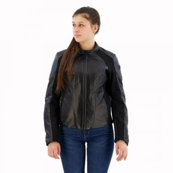Chaqueta de Moto para Mujer REV'IT! Maci Negra - Cuero, Talla 44
