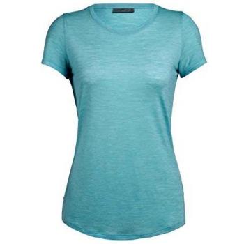 Icebreaker WMNS Sphere SS Low Crewe - Lana merina, color azul, tamaño extra-large