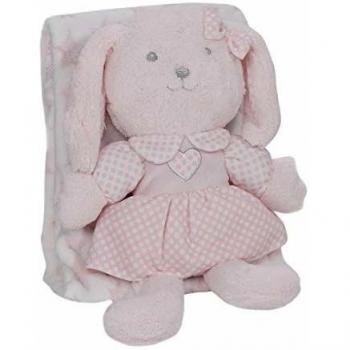 Set Peluche Manta Rabbit Rosa