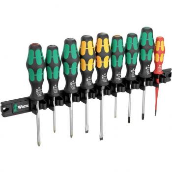 Juego de Destornilladores Wera Kraftform 9650 con Magnetleiste, 9 Piezas (Incluye Phillips, Pozidriv y TORX)