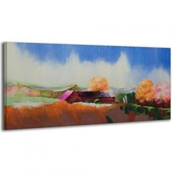 100% LABOR A MANO + certificado/ Verano/ El cuadro dibujado con pinturas acrílicas/ cuadros sobre el lienzo con bastidor de madera/ cuadro dibujado a mano/ montaje cómodo sobre la pared / Arte contemporáneo/ 115x50 cm