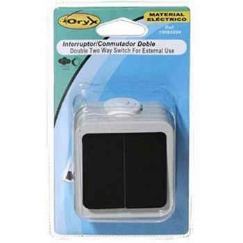 Interruptor/Conmutado Oryx Doble con tapa gris