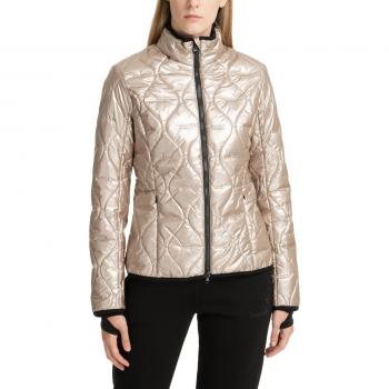 Emporio Armani EA7 Zip Closure Plain Down Jacket Logo Yellow Female Size S