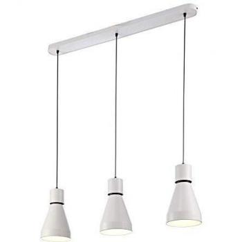 Lámpara Colgante Mantra Kos Blanco Lineal 3 Luces