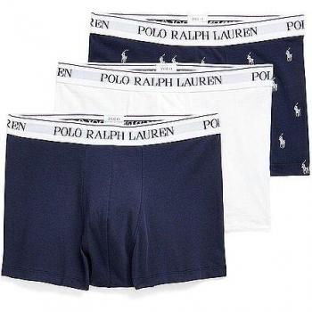 Polo Ralph Lauren Men's Classic Stretch Boxer Trunks 3-Pack - Navy/White/Multi (Size S)