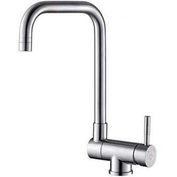 CECIPA Fonti G2 I Grifo de cocina plegable I Acero inoxidable I Caño del grifo de 2 funciones