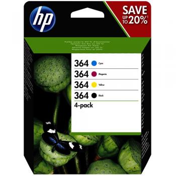 HP 364 - Pack de 4 Colores - Ahorro con 4 cartuchos originales
