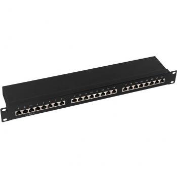 Panel de Parcheo 19 Cat.6 STP, 24 Puertos, Negro, EconLine
