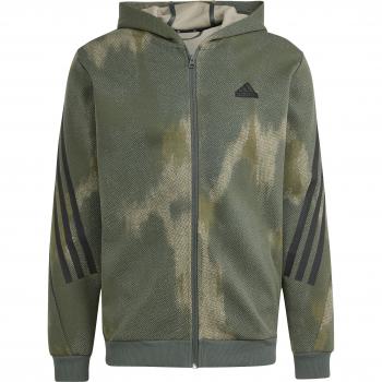 Adidas Future Icons 3 Stripes Full Zip Hooded Sweatshirt for Men - Multicolor Green