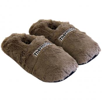 Zapatillas térmicas Pantuflas de granos para el microondas y el horno talla M / EU36-40 chocolate - Zapatillas para microondas Pantuflas térmicas