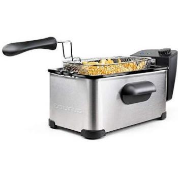 Taurus 973967000 - Freidora de aceite Fry3, 3 L, 1 kg de patatas, 2000 W, temperatura de 150 a 190 grados Celsius, aceite limpio más tiempo, desmontable, Apta para lavavajillas