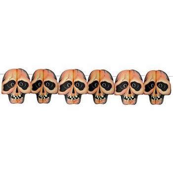 Rubies- Guirnalda calavera impresa, Multicolor, Talla única