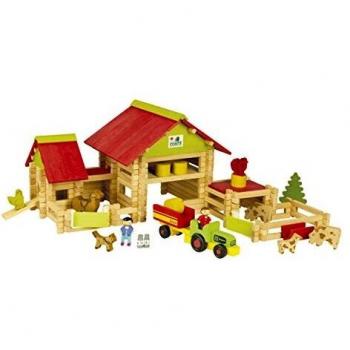 Gran Granja con Tractor y Animales - 220 Piezas, Juego de Construcción Infantil