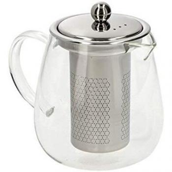 ORYX 5024420 Tetera Infusiones De Cristal 750 ml. con Filtro Infusor De Acero Inoxidable, 14 litros, 18/8 Stainless Steel, Multicolor