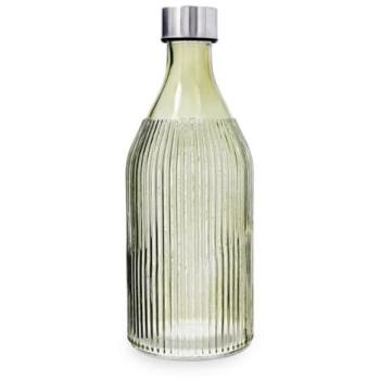 Botella de Vidrio Verde con Tapón 1L No Apta para Microondas