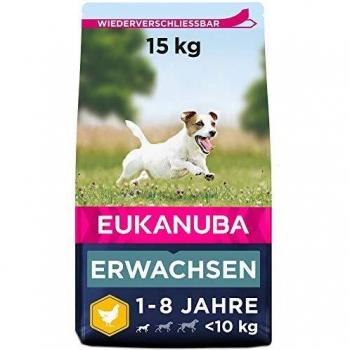 Eukanuba Alimento Seco para Perros Adultos Razas Pequeñas con Pollo 15 kg