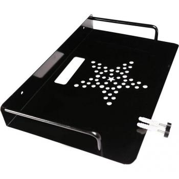 Soporte de estante de aluminio montado en pared para DVD, TV, enrutador y Mini PC