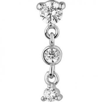 Piercing Earcandy Kavya Drop de Plata de Ley 925 con circonitas blancas