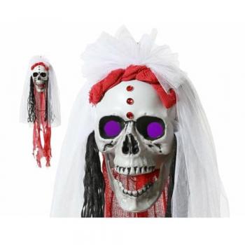 Esqueleto Colgante Decorativo de Halloween, tamaño 1.5 metros, material plástico resistente, articulaciones móviles, ideal para decoración de fiestas y eventos temáticos