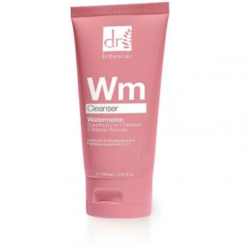 Dr Botanicals Watermelon Superfood 2-in-1 Cleanser & Makeup Remover with Glycolic Acid, Salicylic Acid & Lactic Acid 100ml