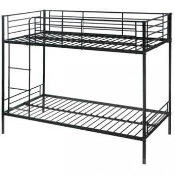 Cama Litera Duotis II - 2x90x190cm - Color Negro
