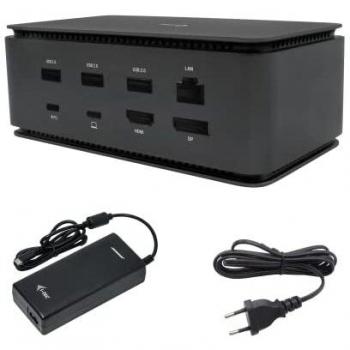 i-tec Metal USB4 Docking Station Dual 4K HDMI DP with Power Delivery 80W + Universal Charger 112W