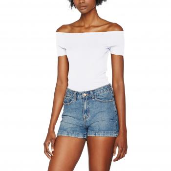 Camiseta mujer Urban Classic Off Shoulder Rib blanca S