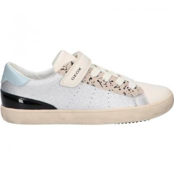 Deportivas de Niña GEOX J454ND 0EWBC J GISLI C1W1M SILVER-LT IVORY con características en plateado y marfil claro
