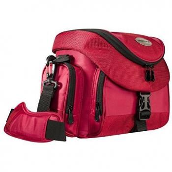 Mantona Premium - Bolsa para cámaras, Rojo y Negro