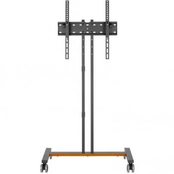 Aisens FT55TE-213 Soporte de Pie con Ruedas Inclinable para TV/Monitor de 32-55 Pulgadas, Carga Máxima 35 kg, Color Negro