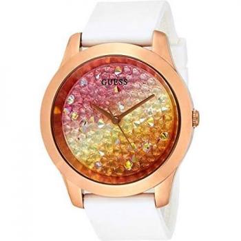 GUESS Reloj analógico para Mujeres. de Cuarzo con Correa en Silicona W1223L3