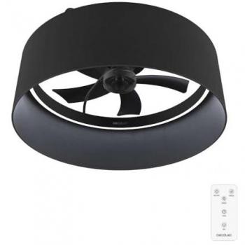 Cecotec Ventilador de Techo con Luz EnergySilence LampAero 650 Black Design, Motor DC, 20W, LED de 45W, 5 Aspas de 17, 6 Velocidades,
