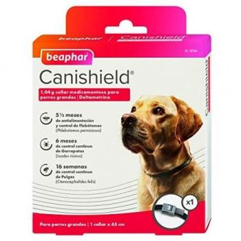 Beaphar Canishield Collar Antiparasitario para Perros Grandes 65 cm (1,04 g)